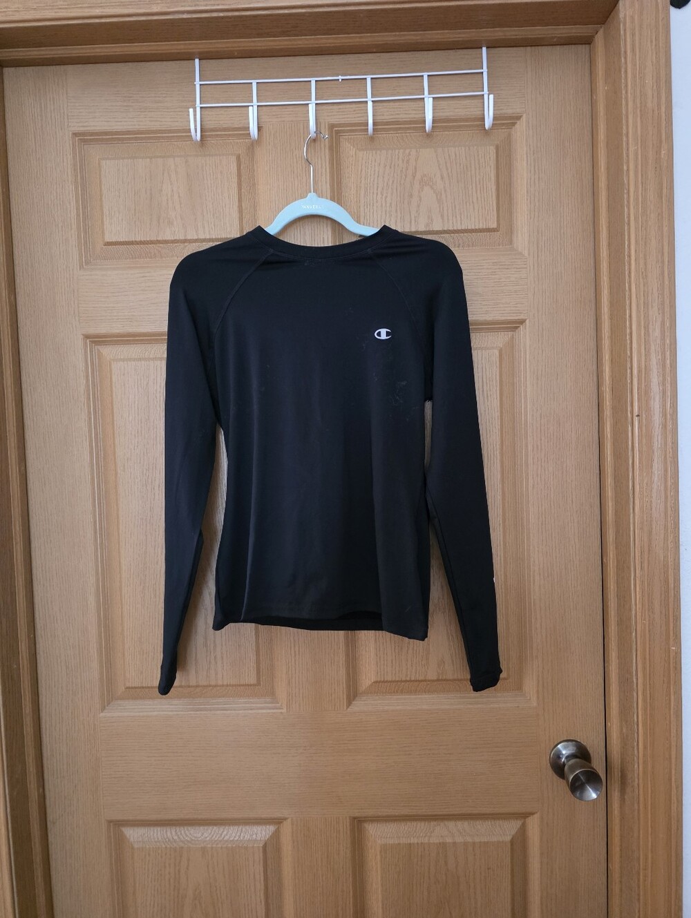 Champion Black Long Sleeve Rash Guard Swim Shirt Women's Medium NWOT UPF